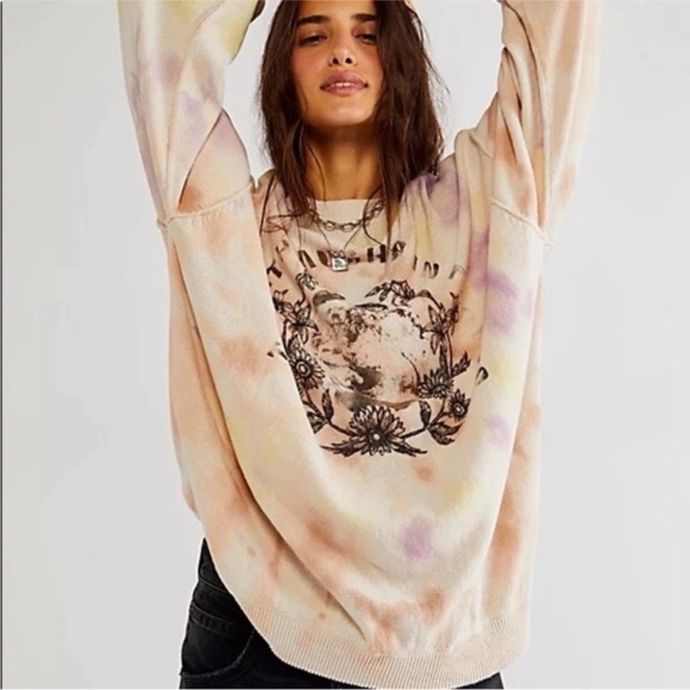 Free People Fields of Flowers “The Earth Laughs in Flowers” Cosmos Sweater
